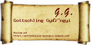 Gottschling Gyöngyi névjegykártya
